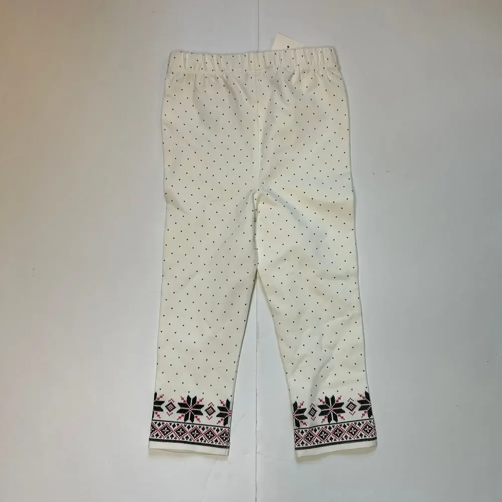 NWT Ralph Lauren Baby Girls Heart Fair Isle Leggings Size 24M